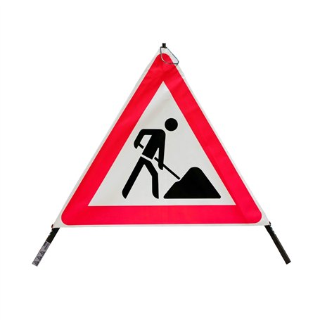 LED-MARTIN Signal Pliable avec Symbole d'avertissement VZ 123-70 cm – Chantier – Lumière du Jour