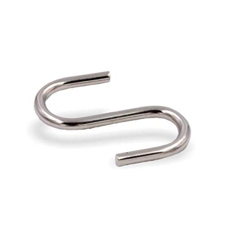 Lot de 100 crochets en S en métal en forme de S - Diamètre : 2 mm - Longueur : 27 mm - Pour plafonds grillagés