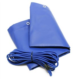 WilTec Bâche de Protection Plate Remorque 2575x1345x50mm avec Tendeur Imperméable à l’Eau Résistant aux UV Transport sécurisé Ch