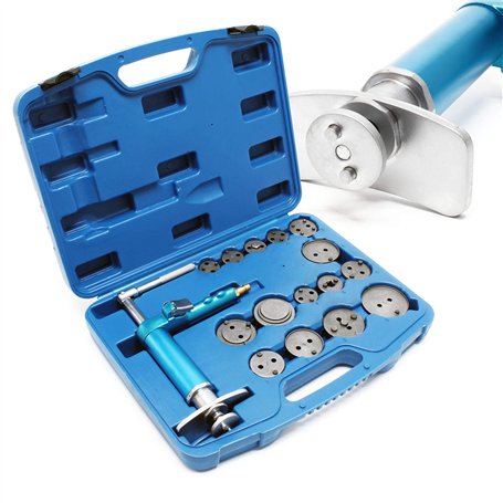 WilTec Jeu Repousse-Piston pour Étriers de Frein avec 16 pièces – avec Coffret 400 x 315 x 100 mm – Outils air comprimé – pour F