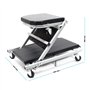 5cm 150 kg Siège Mécanicien Convertible 2-1 Siège Atelier Chaise Longue Planche Travail