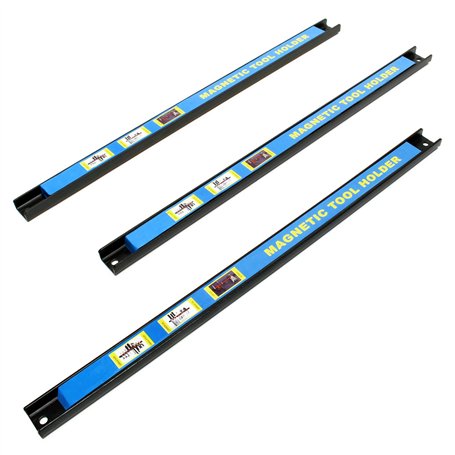 WilTec Kit de 3 Barres Porte-Outils – Longueur 46 cm et Capacité 13