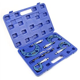 Coffret de micromètres Set 0-100mm 4 manomètres Précision de mesure 0