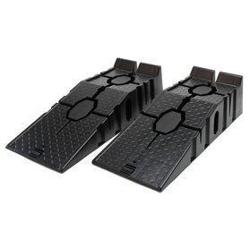 Wiltec Jeu de 2 Rampe d'accès de Bordure – 905 x 330 x 220 mm – en Plastique – pour Charges Lourdes Jusqu’à 2