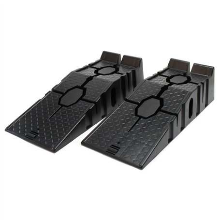 Wiltec Jeu de 2 Rampe d'accès de Bordure – 905 x 330 x 220 mm – en Plastique – pour Charges Lourdes Jusqu’à 2