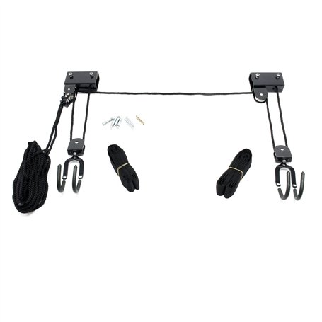WilTec Système Levage Universel Canoë 45kg Palan Poulie Treuil Suspension Murale Fixation Plafond Ascenseur