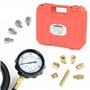 WilTec Kit Mesure de Pression d‘Huile Manomètre Jauge Testeur Appareil Contrôle de Pression 0-35 Bars