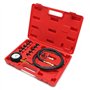 WilTec Kit Testeur de Pression d’Huile de Véhicules Set 12 pcs. Jauge Pression d’Huile 0-10bar 0-140psi