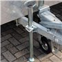 WilTec Jeu 2X Béquille de remorque avec Collier de Calage – 700 mm x Ø 48 mm – en Acier galvanisé – avec Poignée – Stabilisation