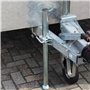 WilTec Jeu 2X Béquille de remorque avec Collier de Calage – 700 mm x Ø 48 mm – en Acier galvanisé – avec Poignée – Stabilisation