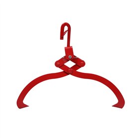 WilTec Grappin forestier pour Troncs – Ouverture Max. 610 mm – Force Max. 450 kg – Outil Pince de Levage avec 2 Mandrins de Serr