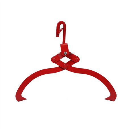 WilTec Grappin forestier pour Troncs – Ouverture Max. 610 mm – Force Max. 450 kg – Outil Pince de Levage avec 2 Mandrins de Serr