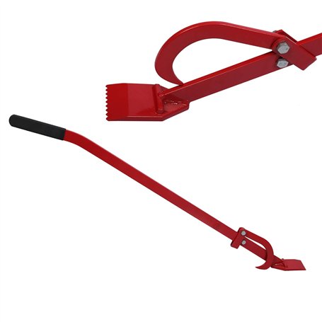 WilTec Levier Tourne-Billes Bois – 80 cm de Long – pour grumes 250 mm – Aide-abattage Universelle et Maintien tronçonneuse – Cro