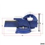 Étau d’atelier Heavy Duty 100 mm Mâchoire de serrage & Enclume pour Contrainte importante Établi