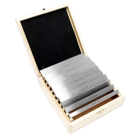 Jeu de cales parallèles 18 pièces 160mm 9 Paires Coffret de cales étalons parallèles en acier Fraisage