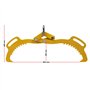 Wiltec Grappin forestier pour Troncs – Ouverture max. 620 mm – Force max. 1000 kg – Outil pince de levage avec 2 Mandrins de ser