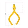 Wiltec Grappin forestier pour Troncs – 430 x 90 x 865 mm – Ouverture max. 700 mm – Force max. 500 kg – Outil pince de levage ave