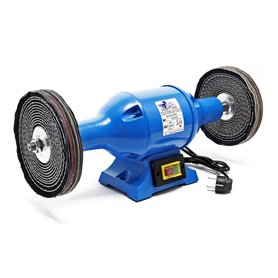 WilTec Machine à polir 750W avec Deux disques de Polissage Ø200mm Polisseuse Double Boîtier Robuste Base