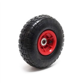 Wiltec Roue complète 4.10/3.50-4 pour Diable – 250 x 85 mm – Avec Chambre à air et Jante – Valve droite – capacité de charge max