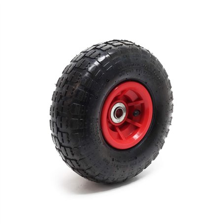 Wiltec Roue complète 4.10/3.50-4 pour Diable – 250 x 85 mm – Avec Chambre à air et Jante – Valve droite – capacité de charge max