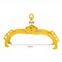 Wiltec Grappin forestier pour Troncs – Ouverture max. 600 mm – Force max. 800 kg – Outil pince de levage avec 4 Mandrins de serr