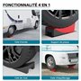 Wiltec Lot de 2 Cales de roue rondes – 320 x 150 x 110 mm / 190 x 150 x 80 mm – Capacité 13 t – avec Niveau à bulle en T – Prote