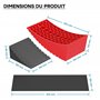 Wiltec Lot de 2 Cales de roue rondes – 320 x 150 x 110 mm / 190 x 150 x 80 mm – Capacité 13 t – avec Niveau à bulle en T – Prote