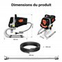 XPOtool Machine de pulvérisation Haute Pression 207 Bars Pulvérisateur de Peinture Buse et Rallonge