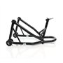 XPOtool Bloque Roue de Moto pour Pneu Avant – sous Té de Fourche – Colonne de Direction 5 Adaptateurs 13-18 mm – en Acier – Béqu