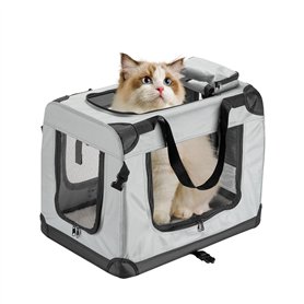 Fudajo Caisse de Transport Grise Pliable pour Animaux domestiques