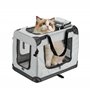 Fudajo Caisse de Transport Grise Pliable pour Animaux domestiques