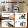 Fudajo Caisse de Transport Grise Pliable pour Animaux domestiques, M (60x42x44cm) Poignée Couverture
