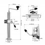 XPOtool 2 Béquilles de Support – 130 x 90 x 660 mm – capacité 2000 kg – Réglables en Hauteur 400-660 mm – avec 2 Colliers Ø 48 m