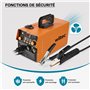 XPOtool Poste à souder numérique IGBT 120A pour MIG, SAEE/MMA, Flux/Fil fourré et soudage TIG FCAW
