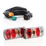 XPOtool Kit Feux arrière 2 pièces ET Câble 7 Broches de 5 m avec 2 connecteurs 5 Broches – 223 x 101 x 53 mm – Connexion d’Embou