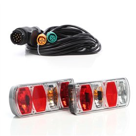 XPOtool Kit Feux arrière 2 pièces ET Câble 13 Broches de 5 m avec 2 connecteurs 5 Broches – 223 x 101 x 53 mm – Connexion d’Embo