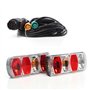 XPOtool Kit Feux arrière 2 pièces ET Câble 13 Broches de 5 m avec 2 connecteurs 5 Broches – 223 x 101 x 53 mm – Connexion d’Embo