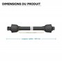 WilTec Arbre Transmission T4 Cardan 650mm 460Nm 540tr/min 40kW (55CV), 2X 1 3/8" 6 Dents Prise Force