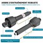 WilTec Arbre Transmission T4 Cardan 850-935mm 460Nm 540tr/min 40kW (55CV), 2X 1 3/8" 6 Dents Prise Force