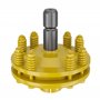 WilTec Embrayage Cardan 6 Dents Raccord Arbre de Transmission 1 3/8" Filet Femelle Mâle 1200Nm Max. Jaune
