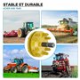 WilTec Embrayage Cardan 6 Dents Raccord Arbre de Transmission 1 3/8" Filet Femelle Mâle 1200Nm Max. Jaune