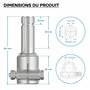 WilTec Manchon Prise de Force Cardan 140mm Logement pour Arbre cannelé 1 3/8" 6D Sortie 1 1/8" 6D Tracteur