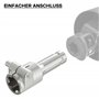 WilTec Manchon Prise de Force Cardan 140mm Logement pour Arbre cannelé 1 3/8" 6D Sortie 1 1/8" 6D Tracteur