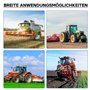 WilTec Manchon Prise de Force Cardan 140mm Logement pour Arbre cannelé 1 3/8" 6D Sortie 1 1/8" 6D Tracteur
