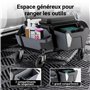 WilTec Tabouret de mécanicien 53 x 38 x 38 cm Noir Bleu Servante d’Atelier Mobile sur Roulette Plateau Outils Inclus Rangement G