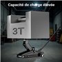 WilTec Cric hydraulique manœuvrable de 3 t – 592 x 240 x 146 mm – Hauteur de Levage de 135-400 mm – pour Voiture, SUV, 4x4 – ave
