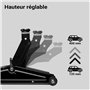 WilTec Cric hydraulique manœuvrable de 3 t – 592 x 240 x 146 mm – Hauteur de Levage de 135-400 mm – pour Voiture, SUV, 4x4 – ave