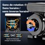 Wiltec Moteur électrique asynchrone monophasé à induction – 0,37 kW (0,5 CV) – 1400 tr/min – 230 V – 4 pôles – Boîtier en alumin
