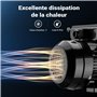 Wiltec Moteur électrique asynchrone monophasé à induction – 0,37 kW (0,5 CV) – 1400 tr/min – 230 V – 4 pôles – Boîtier en alumin