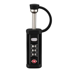 Wiltec Serrure à combinaison pour mallette pour armes – malette certifiée TSA - avec Arceau – en Acier trempé – 3 mollettes régl